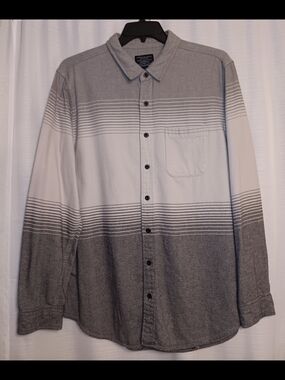 American Eagle Flannel  Button-Up Shirt - Casual Long Sleeve